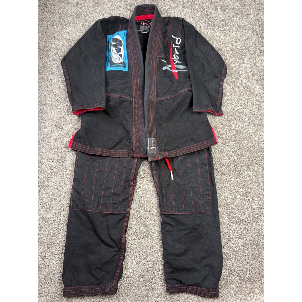 Hybrid Kimono BJJ Gi Kids Black Pearl Weave Jiu Jitsu Uniform Set K4 Top K5 Gi